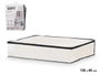Kipit Boîte de rangement pliante 105x45x15 cm en tissu blanc (Set de 24)
