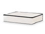 Kipit Boîte de rangement pliante 105x45x15 cm en tissu blanc (Set de 24)