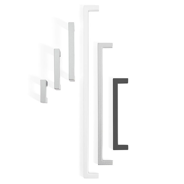 Trentadue Tirador EVAN Zamak Gris RAL 9006, Distance entre centres 96 mm