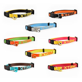 Nayeco Collier pour chat X-trm Neon Flash 10 mm x 22-33 cm, ajustable avec clochette, couleurs assorties