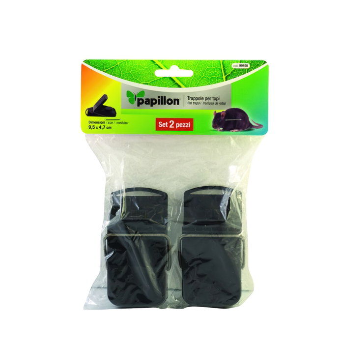 MAURER Lot de 2 pièges à souris en plastique (9,5 x 4,7 cm)