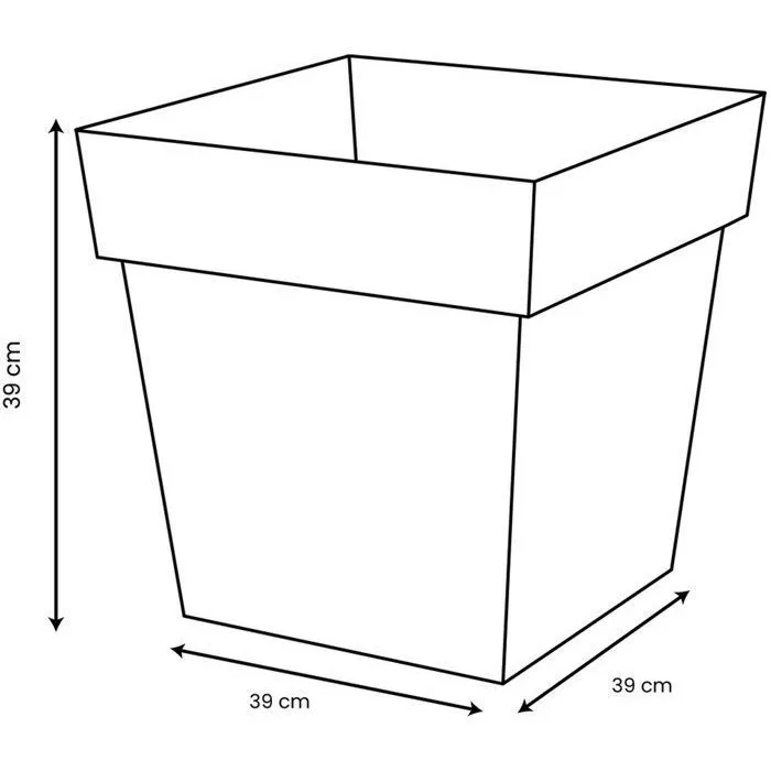 EDA Pot de fleur Carré Toscane - 40 cm, 38 L, Zone de Rétention d'Eau - 39x39xH39 cm - Orange Terre Battue - Anti-UV, Gélif, Garanti 7 Ans EDA Pot de fleur Carré Toscane - 40 cm, 38 L, Zone de Rétention d'Eau - 39x39xH39 cm - Orange Terre Battue - Anti-UV, Gélif, Garanti 7 Ans
