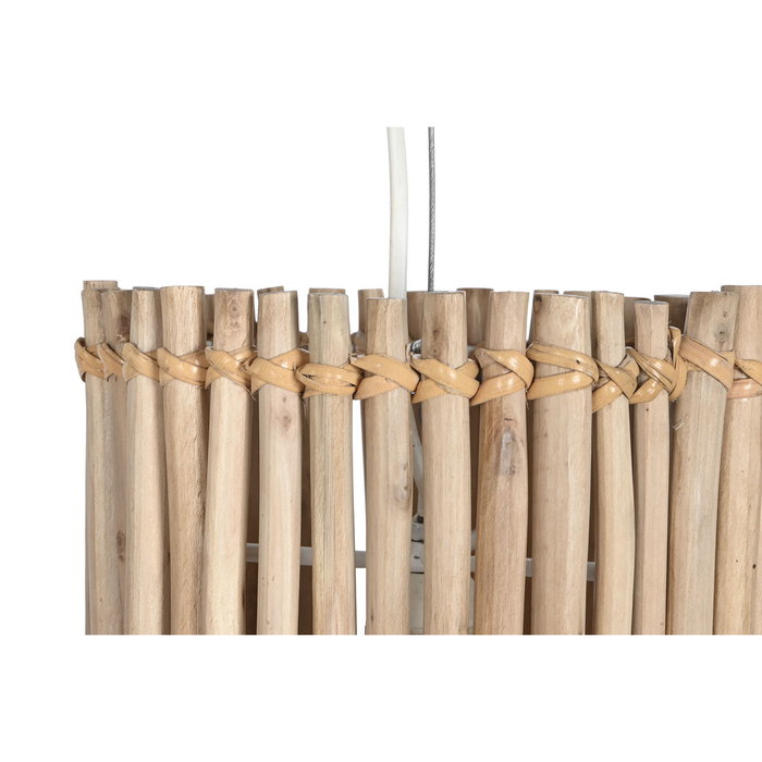 Suspension Home ESPRIT Blanc Naturel Bois d'eucalyptus 50 W 20 x 20 x 40 cm Suspension Home ESPRIT Blanc Naturel Bois d'eucalyptus 50 W 20 x 20 x 40 cm