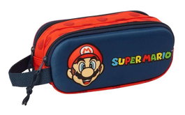 Safta Portatodo doble 3D Super Mario 3D 21x8x6cm âge minimum 3 ans espagnol