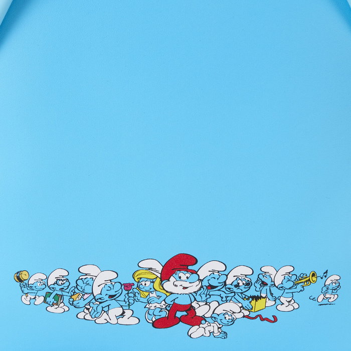 LOUNGEFLY Sac à dos Les Schtroumpfs Smurfette 26 cm - Sac à dos personnage détaillé en polyuréthane avec poches latérales