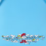 LOUNGEFLY Sac à dos Les Schtroumpfs Smurfette 26 cm - Sac à dos personnage détaillé en polyuréthane avec poches latérales