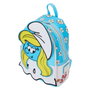 LOUNGEFLY Sac à dos Les Schtroumpfs Smurfette 26 cm - Sac à dos personnage détaillé en polyuréthane avec poches latérales