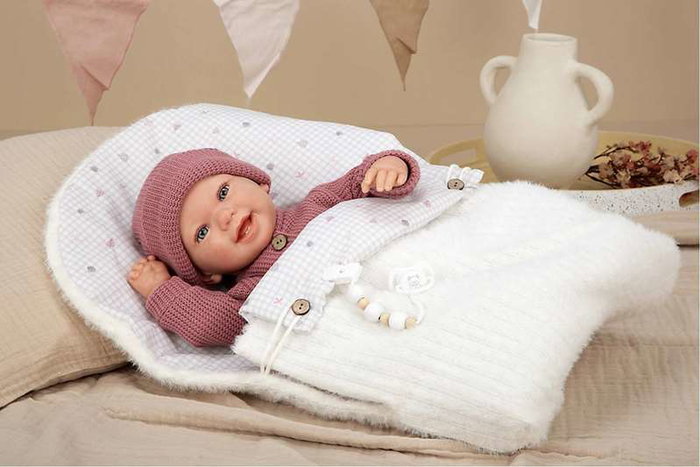 Arias Poupée Reborn Angelica 45 cm avec manta - Taille 45 cm