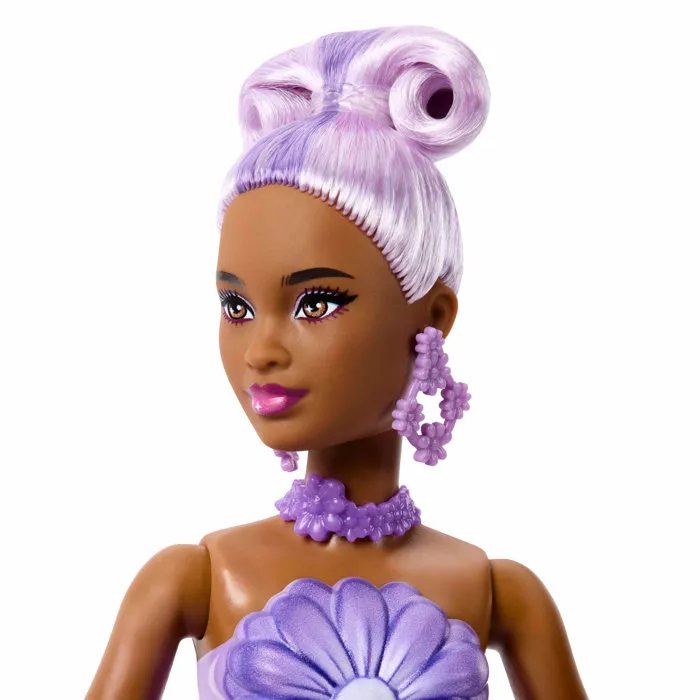 Barbie Petal Pop - Poupée Barbie Marguerite Mauve avec Surprises et Accessoires