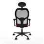 Piqueras y Crespo 3D036N1 Chaise de Bureau avec Appui-tête Rouge