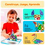 CEFA Mini Blocs Magnétiques Picasso Tiles 02019, 26 Pièces incluant Triangles et Carrés, avec Boîte de Transport Métal, Compatible Autres Sets, +3 Ans