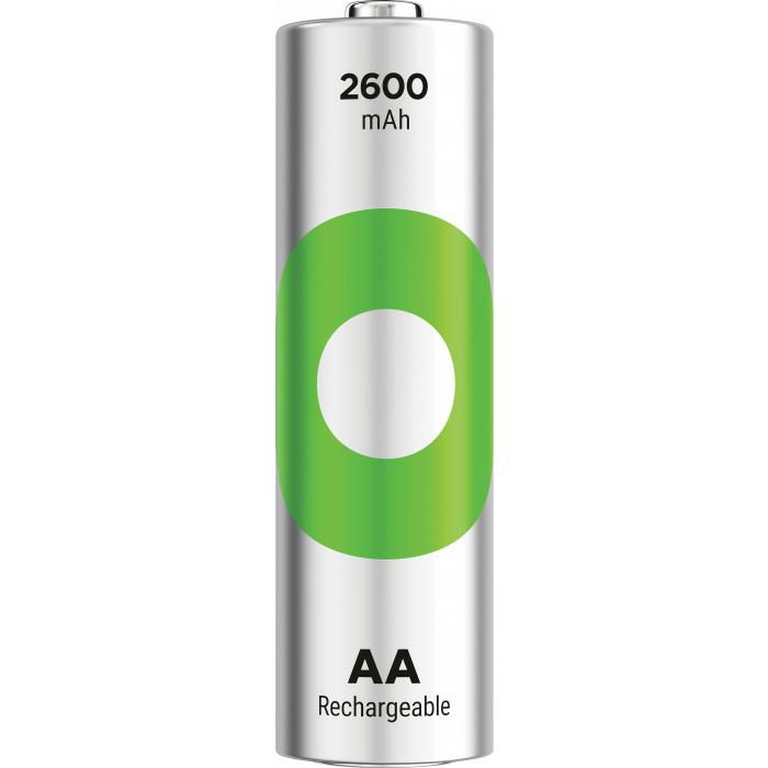 GP Batterie Rechargeable Recyko AA 2600mAh NiMH - Lot de 4 GP Batterie Rechargeable Recyko AA 2600mAh NiMH - Lot de 4