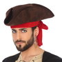 BigBuy Carnival Chapeau Pirate Marron et Rouge