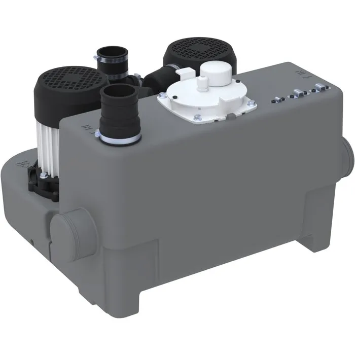SFA - Sanicom 2 - Station de relevage pour eaux grises - 1500 W - Traite les eaux jusqu'à 90 °C - Fabriqué en France