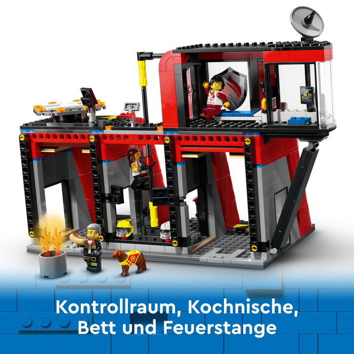 LEGO City 60414 La Caserne et le Camion de Pompiers