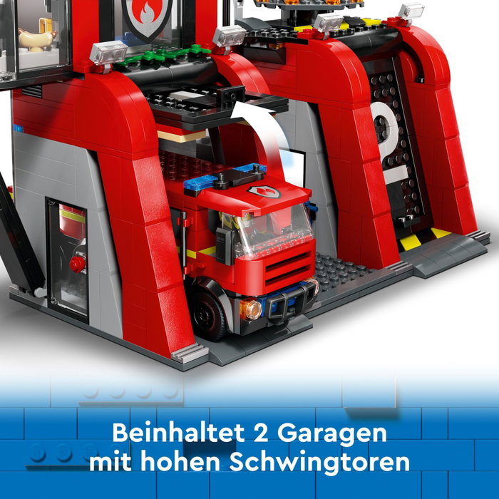 LEGO City 60414 La Caserne et le Camion de Pompiers