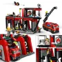 Lego City 60414 Caserne de Pompiers et Camion, Jouet de Construction avec 5 Minifigurines et Chien, 843 Pièces, Cadeau pour Enfants Dès 6 Ans