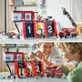 Lego City 60414 Caserne de Pompiers et Camion, Jouet de Construction avec 5 Minifigurines et Chien, 843 Pièces, Cadeau pour Enfants Dès 6 Ans
