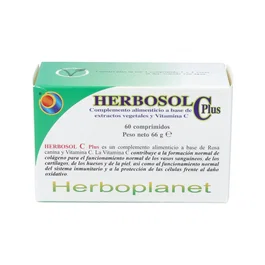 HERBOPLANET Herbosol C Plus 60 comprimés - Vitamine C 1000 mg naturelle, extrait de Rosa canina, système immunitaire