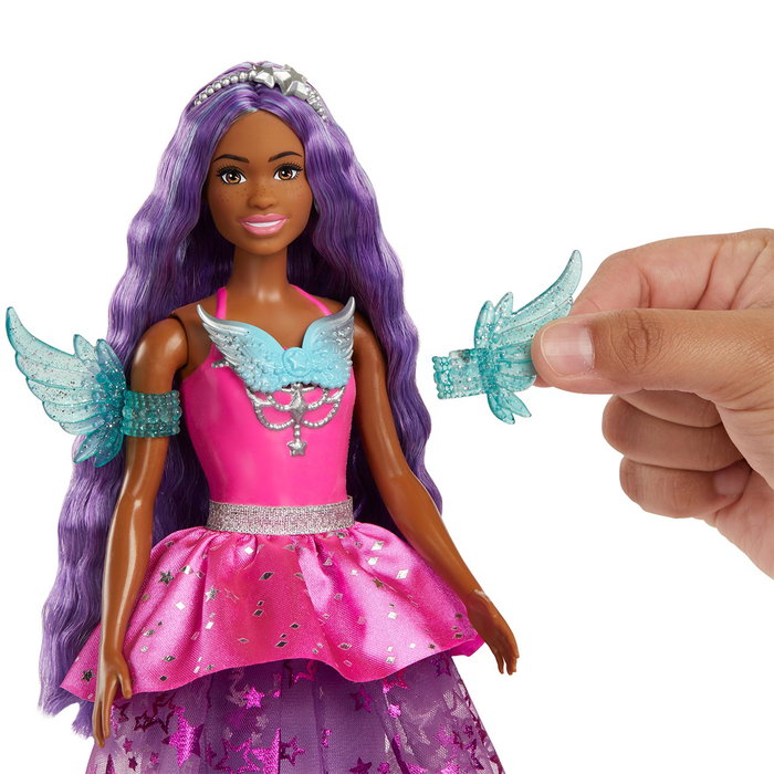 Barbie - JCW49 - Poupée Brooklyn 'Un Toque De Magia' (Un Toucher de Magie) avec vêtements et accessoires, cheveux violet Barbie - JCW49 - Poupée Brooklyn 'Un Toque De Magia' (Un Toucher de Magie) avec vêtements et accessoires, cheveux violet