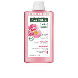 Klorane Shampooing Apaisant à la Pivoine Bio pour Cuir Chevelu Sensible et Irrité 400 ml