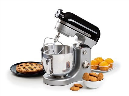 Ariete 1589/02 - Robot de cuisine 1600 W, bol inox 5.5L, mouvement planétaire, 11 vitesses, design moderne noir