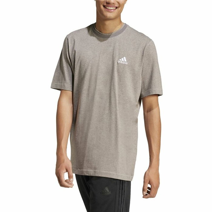 T-shirt à manches courtes homme Adidas Seasonal Essentials Marron Gris clair T-shirt à manches courtes homme Adidas Seasonal Essentials Marron Gris clair