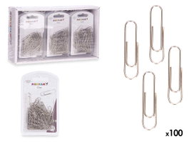 PINCELLO Set de 90 clips taille moyenne argent