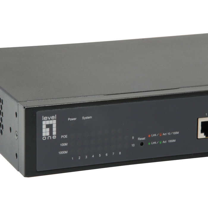 LevelOne GEP-1051 Commutateur Gigabit PoE+ administrable 10 ports LevelOne GEP-1051 Commutateur Gigabit PoE+ administrable 10 ports