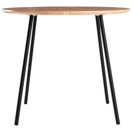 Day Table auxiliaire ronde avec plateau MDF et pieds noir mat
