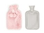 GIFTDECOR Bouillotte 1,8 L avec housse en peluche rose