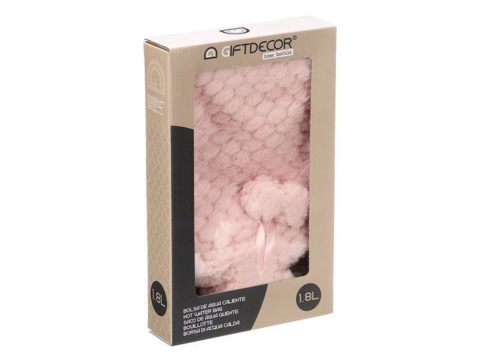 GIFTDECOR Bouillotte 1,8 L avec housse en peluche rose GIFTDECOR Bouillotte 1,8 L avec housse en peluche rose