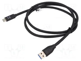 DIGITUS Câble USB 3.1 de type A vers USB C, 1m, noir