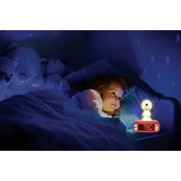 Lexibook Réveil veilleuse Snoopy Blanc et Rouge Lexibook Réveil veilleuse Snoopy Blanc et Rouge