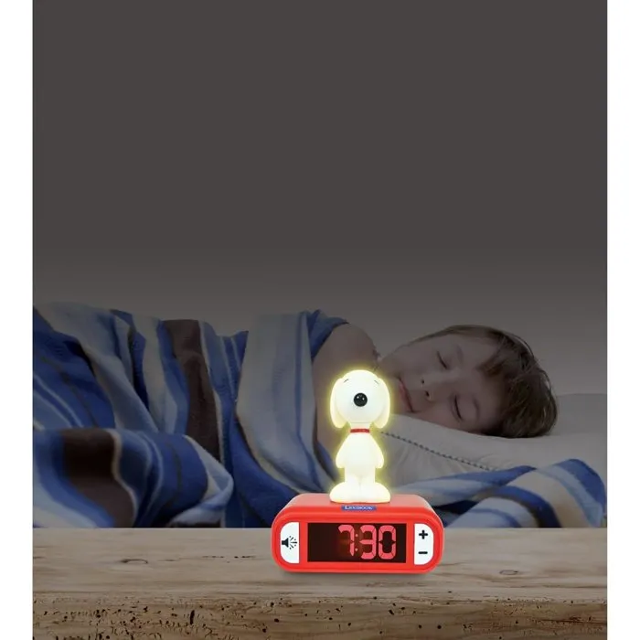 Lexibook Réveil veilleuse Snoopy Blanc et Rouge Lexibook Réveil veilleuse Snoopy Blanc et Rouge