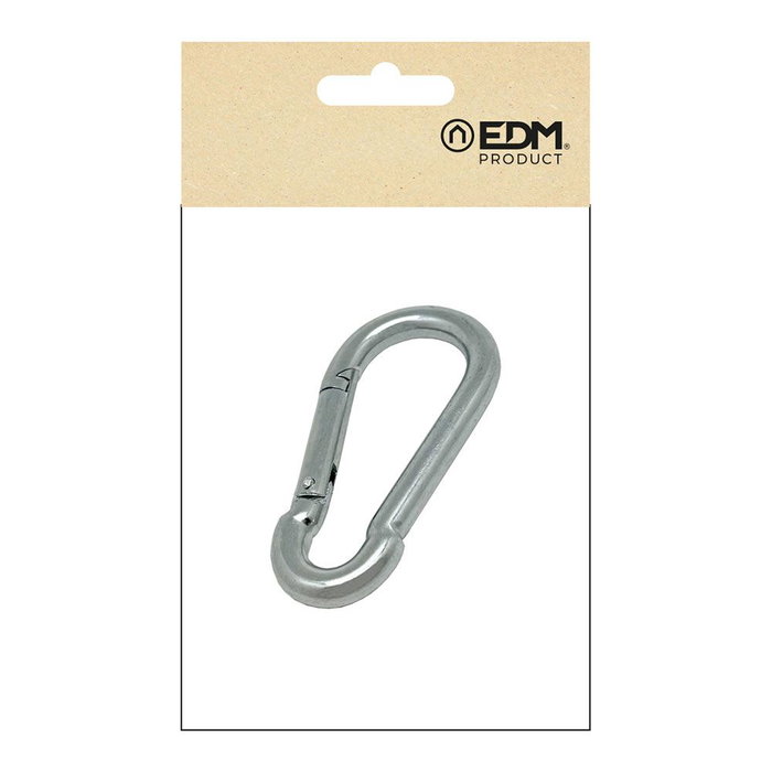 Edm Mousqueton de pompier MSQ01 sans verrou, acier galvanisé, 9 x 90 mm