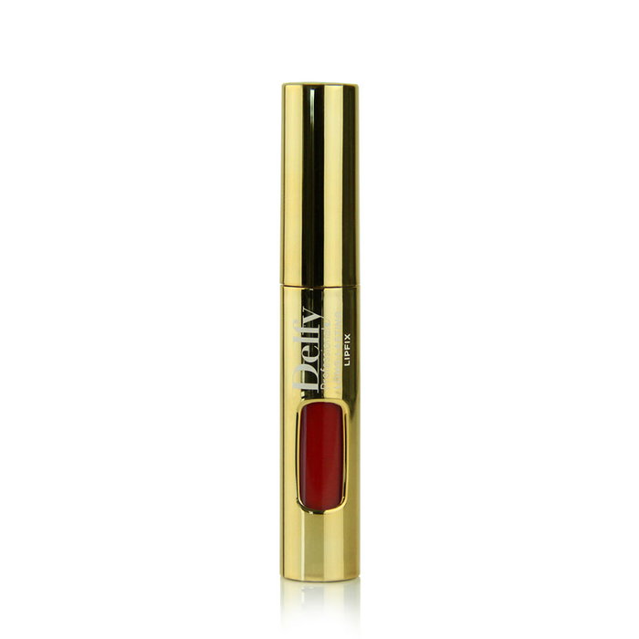 Delfy Rouge à Lèvres Liquide Gold #Aurore Rouge Finition Mate Imperméable Longue Tenue Hydratant 8g
