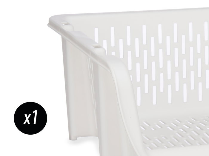 Kinvara Verdurier empilable blanc 30 x 13 x 38 cm Plastique (Set de 24)