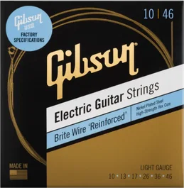 GIBSON Jeu de cordes électrique Nickel Brite Wire Reinforce Light 10-46