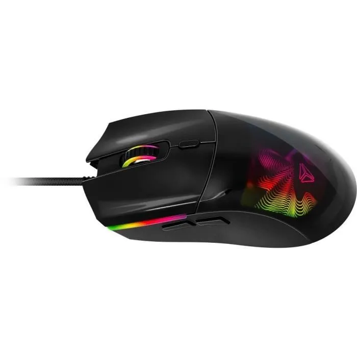 Yenkee YMS 3010 PRISMA Souris de Jeu avec Rétroéclairage Holographique - Capteur Pixart 3327 - 6 Boutons Programmable - 12000 DPI - Connexion USB