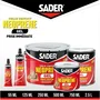 Sader - Colle contact néoprène gel extra forte, pour bois, caoutchouc, cuir, liège, métal, plastique rigide - Tube 125 ml
