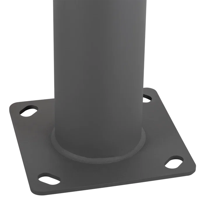 Colonne de Lampadaire Cylindrique 3M Démontable Gris Aluminium 1.8mm pour Lampadaires 76mm