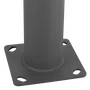 Colonne de Lampadaire Cylindrique 3M Démontable Gris Aluminium 1.8mm pour Lampadaires 76mm