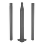 Colonne de Lampadaire Cylindrique 3M Démontable Gris Aluminium 1.8mm pour Lampadaires 76mm