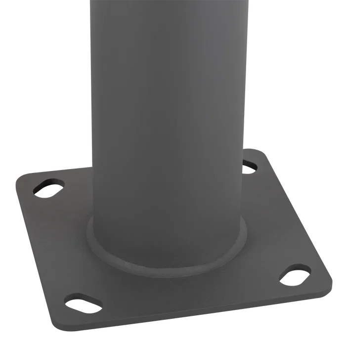Colonne de Lampadaire Cylindrique 3M Démontable Gris Aluminium 1.8mm pour Lampadaires 76mm