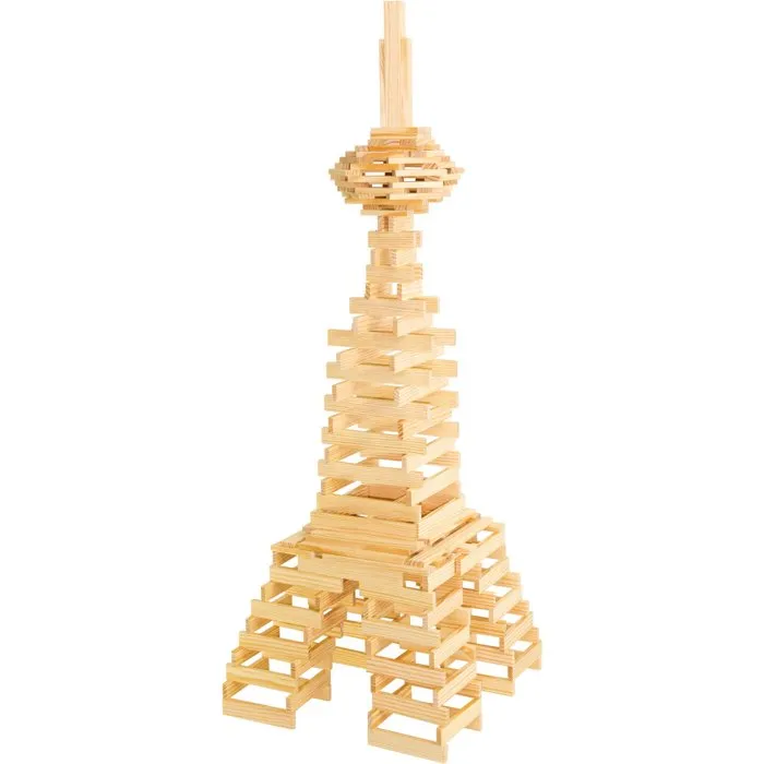 Jeujura TECAP 3XL, jeu de construction en bois 200 pièces, 3 tailles, coffret 28 x 28 x 14 cm, pour enfant dès 3 ans