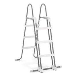 Intex - Échelle de sécurité double pour piscine, hauteur 0.91 à 1.07 m, marches amovibles pour accès impossible, plus stable, sécurité enfant