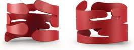 Alessi Barkring Set de porte-serviettes rouge BM17S2 R