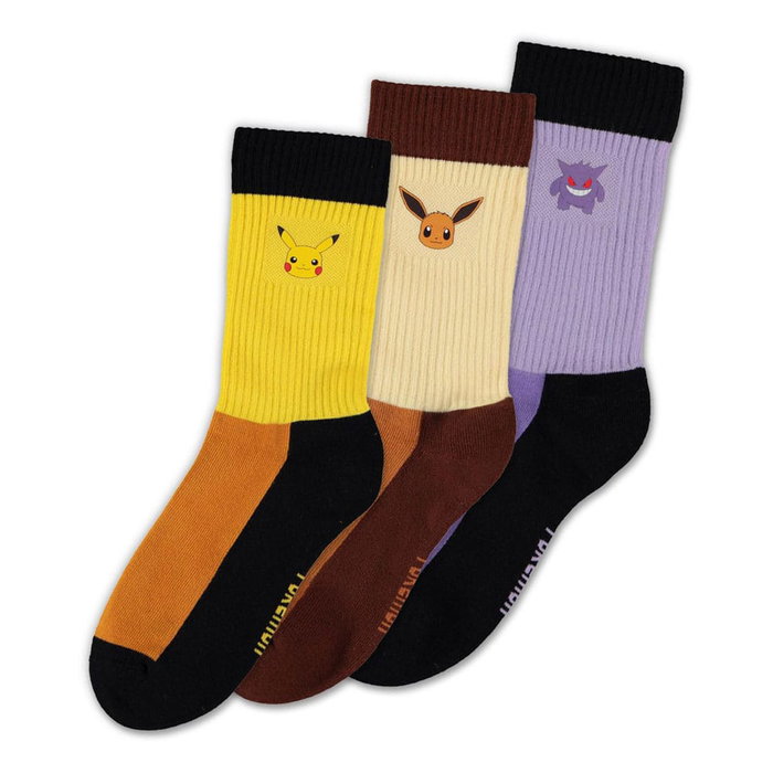 Pokémon pack 3 chaussettes Starter Pokémon 39-42 Pokémon pack 3 chaussettes Starter Pokémon 39-42