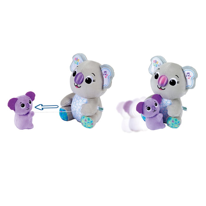 LeapFrog Familia Koala Abrazos Y Besitos 80-623039 - Peluche Interactive Bébé Koala, Apprentissage des Nombres et des Lettres, 5 Chansons, Mode Automatique